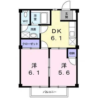レジデンスオリーブH【1階】の間取り