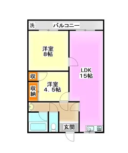 石川ハイツI【1階】の間取り