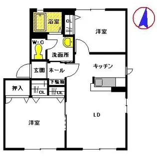サーカム・グリーン【2階】の間取り