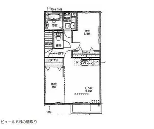 ピュールB棟【2階】の間取り