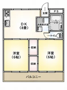 高木ハイツ【2階】の間取り