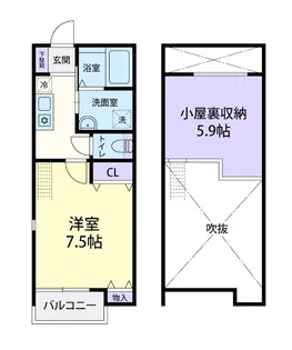カーサ ベルデ【2階】の間取り