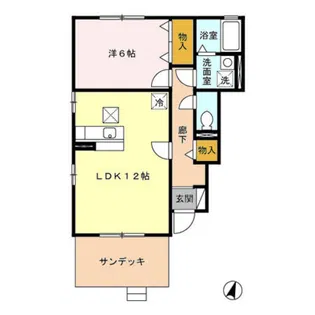 ヴューテラス【1階】の間取り