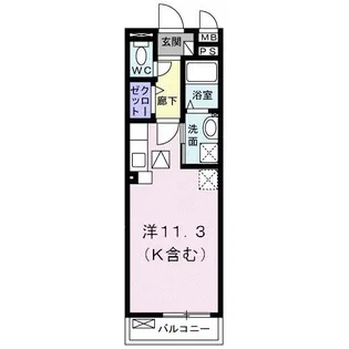 ベルヴィオ-ラ【1階】の間取り