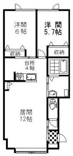 エスポワールII【1階】の間取り