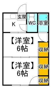 福泊アパート【2階】の間取り