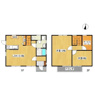 岐阜県土岐市土岐津町高山【一戸建】の間取り