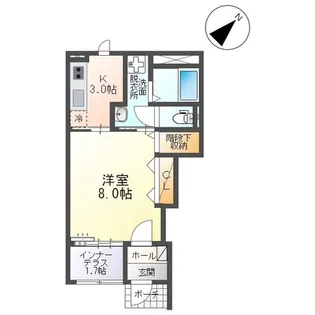 ポルテ・ボヌール【1階】の間取り