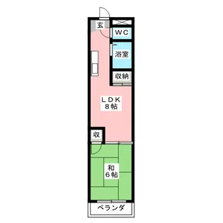 ニューブラウンハイツ【4階】の間取り