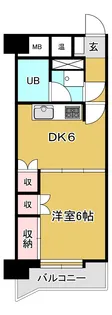 ライオンズマンション木町通【4階】の間取り