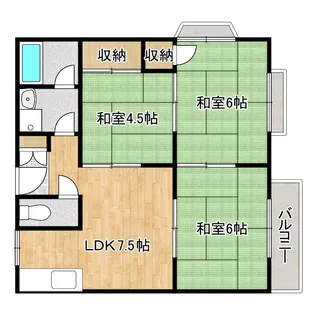 ハイツ山本C棟【1階】の間取り