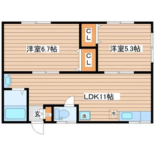 スカイコート・Y【1階】の間取り