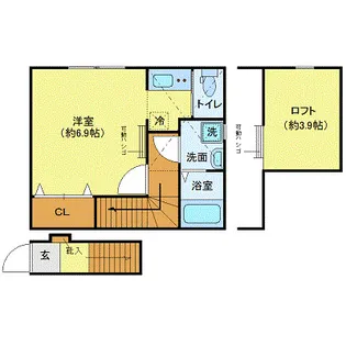 ウィング・ジムコA棟【2階】の間取り