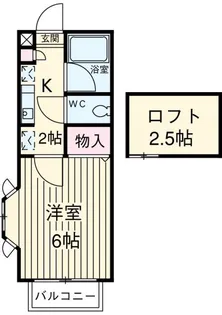 パークフロント谷中B【1階】の間取り