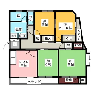 キャッスルサンセブン【2階】の間取り