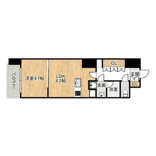 シーズンフラッツ上杉【9階】の間取り