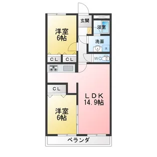 アミティエII【4階】の間取り