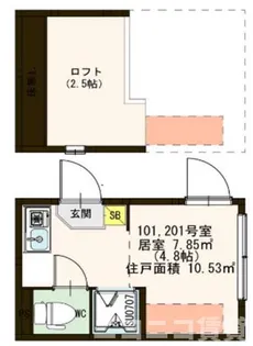 ハーモニーテラス西落合【2階】の間取り