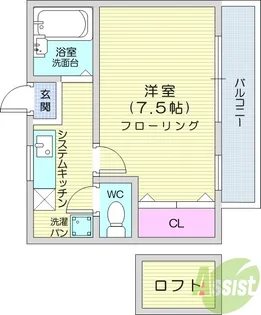 ノーブルカーサ原町【2階】の間取り