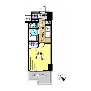 エスティメゾン川崎II【7階】の間取り