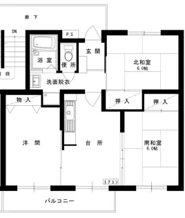 JK10犀北第二【3階】の間取り