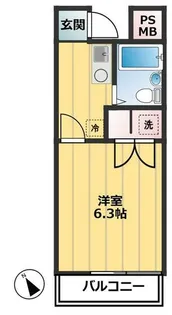 地蔵屋ハナブサビル【2階】の間取り