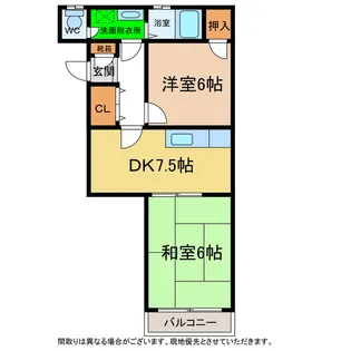 スカイコーポ宝【2階】の間取り