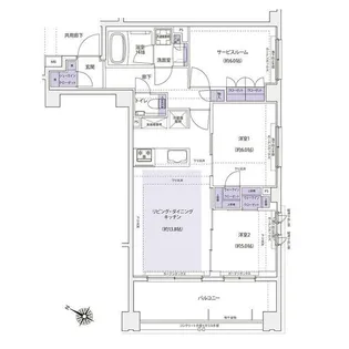 KDXレジデンス横濱紅葉坂【5階】の間取り