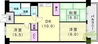 パレス朝霧ヶ丘【3階】の間取り