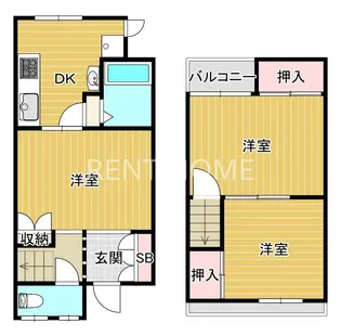 大阪府八尾市八尾木1【一戸建】の間取り