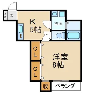 グランドソレイユ香里園【1階】の間取り