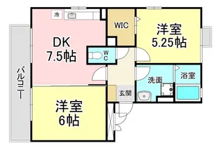 福岡県北九州市八幡西区本城学研台2【アパート】の間取り