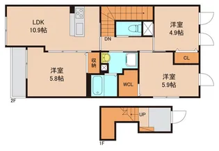 千葉県松戸市小金原1【アパート】の間取り