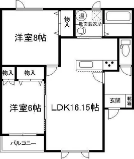 GeOII(ジオツー)【2階】の間取り