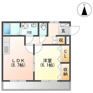 サンコーポ舟岡【1階】の間取り