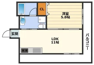 朝日プラザ天満橋【9階】の間取り