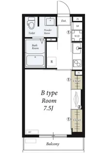リブリ・シャルマン【2階】の間取り