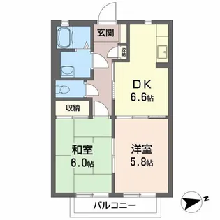 京都府福知山市字篠尾【アパート】の間取り