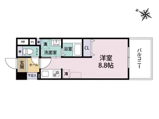 Arista箱崎【3階】の間取り