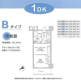 アバンサーダ鶴見【7階】の間取り