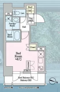ライオンズ千代田岩本町ミレスKDA【2階】の間取り