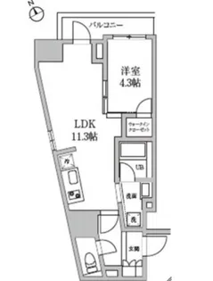 レジディア日本橋馬喰町II【5階】の間取り