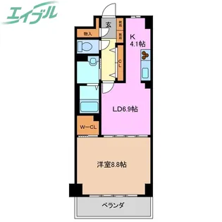 グリーンベル【5階】の間取り