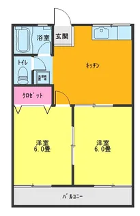フラワーハイツ【2階】の間取り