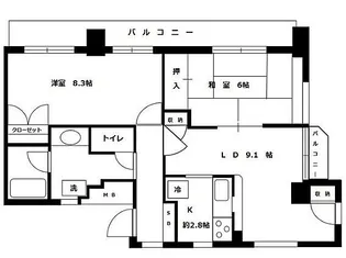 シンシア白金山北ホームズ【6階】の間取り