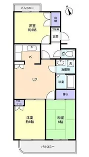 サンフラワーハイツ 志津【1階】の間取り