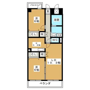 プランドール藤久【1階】の間取り