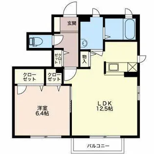 シェリール B棟【1階】の間取り