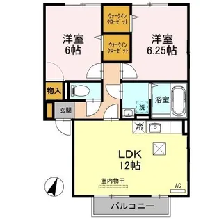 ハイフィールド A【2階】の間取り