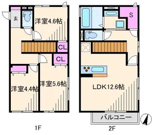 エルデガーデンI号館の間取り